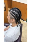 コーンロウ／お祭りヘアアレンジ