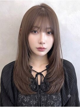 アトラスサロン 札幌大通り(Atras.salon) ミルクティーベージュの髪質改善レイヤーセミロング