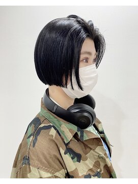 モリオフロムロンドン 松戸店(Morio from London) 【松戸 石山】ぱつっとボブ 黒髪