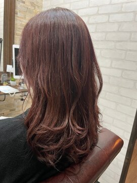 ハサミバイアトリエナガノ 千葉(8sami by atelier nagano) デザインカラー／レイヤーカット/ウエットヘア/オリーブベージュ