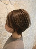 耳だしショート/チョコレート/マニッシュショート