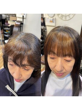 カシュカシュ(cache cache) 前髪ストレート 酸性ストレート