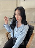 #透明感カラー #ブルーブラック #韓国風 #艶髪 #上品スタイル