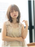 レイヤーボブ似合わせカットワイドバングイメチェン小顔