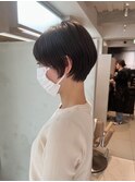 <森千晶>黒髪ひし形ショートボブ/大人ショート