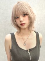 ロンド レア 天神大名店(Lond Le’a) デザインカラー/レイヤーカット/ウェットヘア/オリーブベージュ