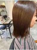 切りっぱなしボブ/ナチュラルブラウン