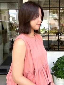 モク 京都北白川店(MOK) 【秋カラーボブ】オリーブでやわらかく