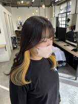 ジーニー 横浜(giinii)&nbsp;インナーカラー_インナーイエロー_デザインカラー