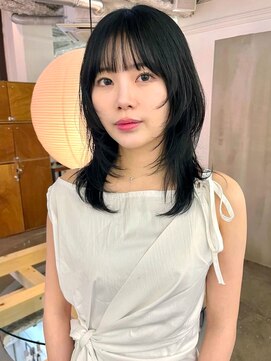 カシェ ナカザキ(CACHE NAKAZAKI) レイヤーカット/ブラック/セミロング