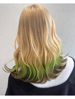 ブロンド 町田(BLONDE)&nbsp;エンドカラー_ダブルエンドカラー_エンドカラーグリーン