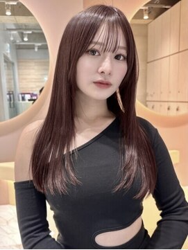 プアメリア 名古屋(Puamelia) ワインレッドカラー　髪質改善トリートメント