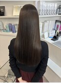 韓国 くびれロング レイヤー ワンホンヘア 小顔前髪