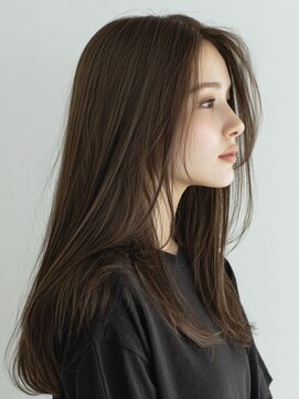 エダ 鎌倉(edA.) 小顔ロング＃髪質改善＃白髪ぼかし＃鎌倉＃40代＃グレージュ