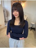 ラベンダーグレージュ／韓国レイヤーカット