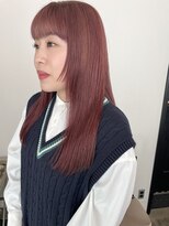 ナインセンス 下北沢(9_________nine sense) ぷつっとロング×ブリーチピンクブラウン【下北沢】