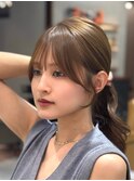 ブリーチなし/韓国風巻/レイヤーカット/髪質改善/縮毛矯正/銀座