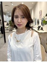 ソラ 表参道(SORA) 【MOMONE】レイヤーボブフェイスレイヤー赤みなしベージュ表参道