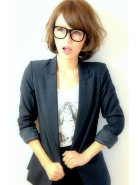 ルモア(RUMOR) Rumor×大人かわいいグレージュ☆小顔・フリンジバング大人ボブ