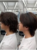 パーマ落としメンズストレート曲がる縮毛矯正