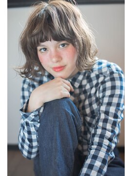 エルクバイコットン(elk by Cotton) 【elk by cotton平塚】クセ毛風/ボブ/アッシュカラー/外国人風