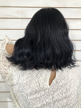ビーヘアサロン(Beee hair salon) 【渋谷エクステ・カラーBeee/安部 郁美】ネイビーブルー
