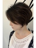 丸みショート 前髪長めショート 前下がりショート