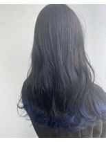 ヘアメイク オブジェ(hair make objet) 韓国スタイル 韓国ヘアー 毛先BLUE