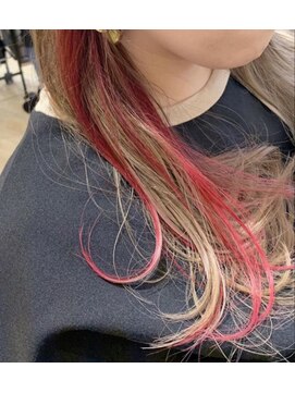 エン(enn) 【enn】インナーカラー×レッド