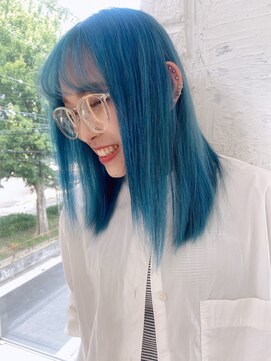 インク サカエ(inq sakae) ハイトーンカラーターコイズブルー