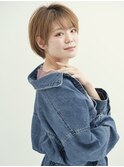 ボブ/カーキグレージュ/マッシュショート/大人かわいい[新宿駅]