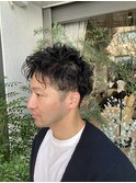 メンズ アップバング ツイスパ パーマ