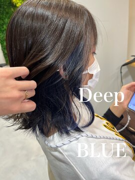 クレア 岡崎南店(CREA) インナーカラー×ディープブルー