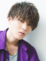 アルファ 新宿(alpha)&nbsp;サーフカール/ 刈り上げセンターパート/ブルーブラック[新宿駅]