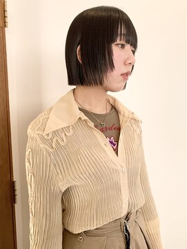 サクラ オモテサンドウ(SAKURA) 切りっぱなしボブ ストレートボブ 顔周りレイヤー 表参道