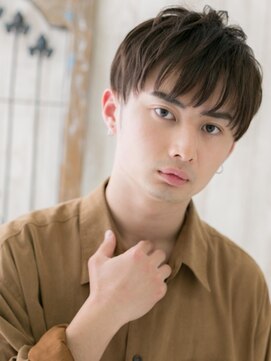 メンズヘア ビーセカンド 草加店(MENS HAIR B-2) 男前に仕上げる!マットブラウンツーブロックマッシュQ草加