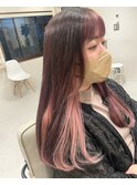 ピンクインナーカラー