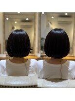 ハッコ(hacco) ウル艶ボブ/グレージュアッシュ/フレンチカジュアル/内巻き