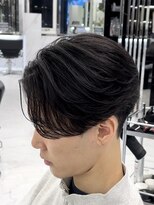 メンズヘアセンス 渋谷(MEN'S HAIR SENSE) アッシュブラック/カルマパーマ/センターパート/韓国/刈り上げ