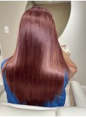 【30代】ツヤ髪透明感カラーピンクレッド