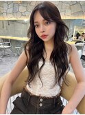 韓国ヘアーハッシュカットレイヤーカットグレージュブリーチ無し