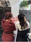ライブ前ヘアセット/推し活ヘア/リボンアレンジ