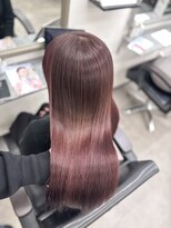 アオ(ao.)&nbsp;ブリーチなしピンク顔まわりレイヤー前髪あり