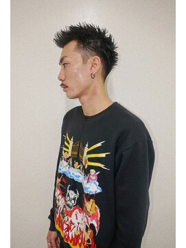 メリケンバーバーショップ トーキョー(MERICAN BARBERSHOP TYO) メンズカットアップバングスパイキーショート(ヌマタユウト)25