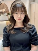 イメチェン外ハネボブ美髪ワイドバング/レイヤーカット顔周り