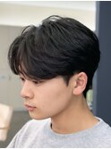 ニュアンスパーマ フェザーパーマ センターパート