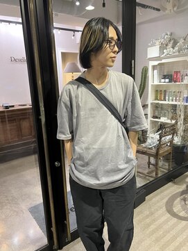 デヴェロペ(Devellope.) メンズボブ　ブリーチ　アンブレラカラー