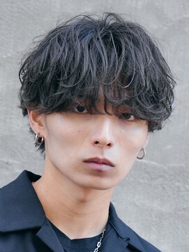 レタッチ バイ フィフス 天神大名(RETOUCH by fifth) 福岡天神ゆるめシャドウパーマメンズマッシュウルフカット緩め