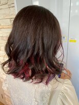 ジュリアンマーラ(Julien Mara) ゆるふわウェーブ/抜け感/バレイヤージュ/インナーカラーピンク