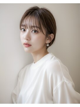 アグ ヘアー ネスト 茨木店(Agu hair nest) 大人可愛い20代30代40代丸み小顔ショートボブマッシュ